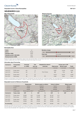 NEUENKIRCH (LU) Map of Municipality Regional Overview