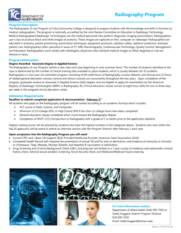 Radiography Program