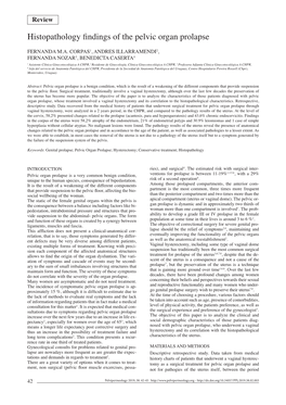 Histopathology Findings of the Pelvic Organ Prolapse