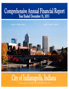 Comprehensive Annual Financial Report (“CAFR”) of the City of Indianapolis (“City”) for the Fiscal Year Ended December 31, 2013