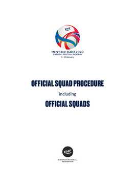 Men's EHF EURO 2020 Official Squads 1.7 MB