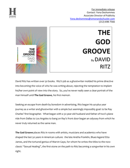 THE GOD GROOVE by DAVID RITZ