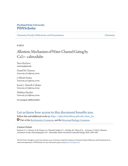 Allosteric Mechanism of Water Channel Gating by Ca2+–Calmodulin