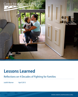 Lessons Learned Reflections on 4 Decades of Fighting for Families