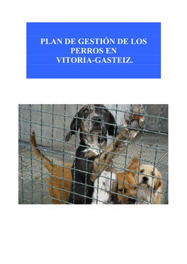 Plan De Gestión De Los Perros En Vitoria-Gasteiz