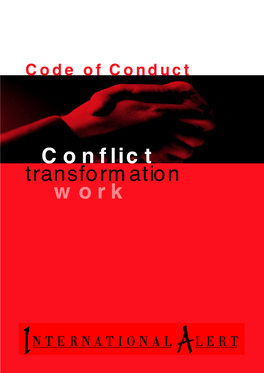 Conflict Transformation Work CONTENTS