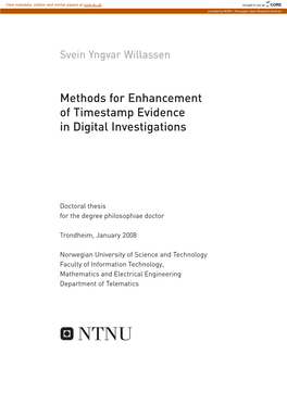 Methods for Enhancement of Timestamp Evidence in Digital Investigations