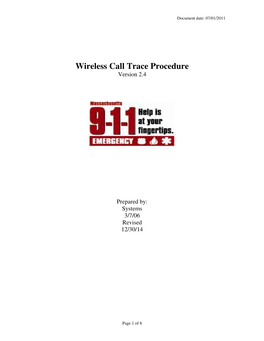 Wireless Call Trace Procedure Version 2.4