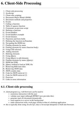 6. Client-Side Processing