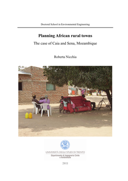 Planning African Rural Towns the Case of Caia and Sena, Mozambique