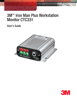 3M™ Iron Man Plus Workstation Monitor CTC331 User’S Guide Table of Contents