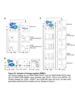 ACB Figure S1. Analysis of Lineage Negative Pbmcs. (A