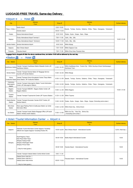 LUGGAGE-FREE TRAVEL Same-Day Delivery