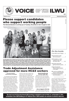 September/October 2016 VOICE the ILWU Page 1