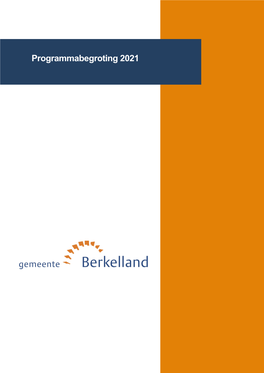 Programmabegroting 2021