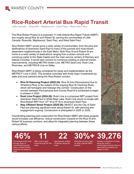 Rice-Robert Arterial Bus Rapid Transit Little Canada – Roseville – Maplewood – Saint Paul – West Saint Paul