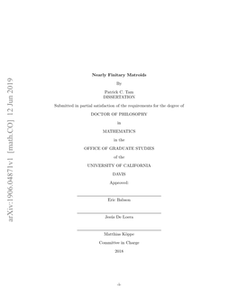 Arxiv:1906.04871V1 [Math.CO] 12 Jun 2019