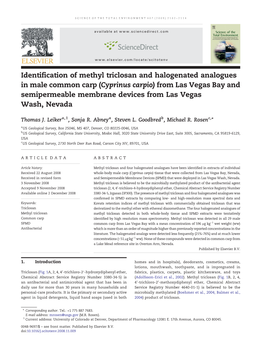 Identification of Methyl Triclosan and Halogenated Analogues