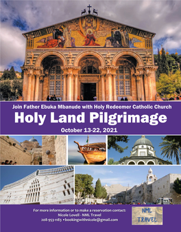 October 2021 Holy Land Pilgrimage
