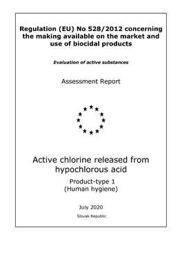 Active Chlorine Released from Hypochlorous Acid