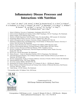 Inflammatory Disease Processes and Interactions with Nutrition