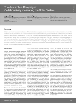 The Aristarchus Campaigns: Collaboratively Measuring the Solar System Best Practices Best