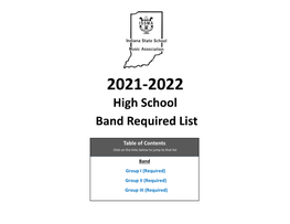 High School Band Required List