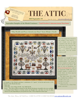 Attic Sampler Newsletter 09302019