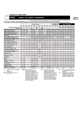 Fahrplanangebot Für Sonn- Und Feiertage! Die Fahrzeiten Der Anschlusslinien Entnehmen Sie Bitte Dem Aktuellen Zug- Bzw