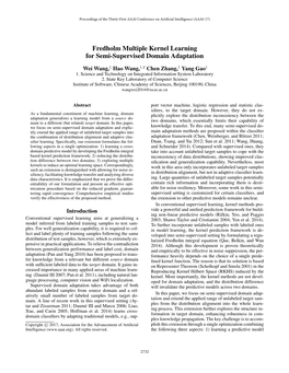 Fredholm Multiple Kernel Learning for Semi-Supervised Domain Adaptation