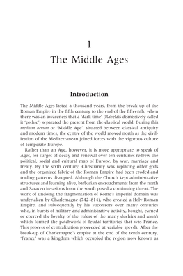 1 the Middle Ages