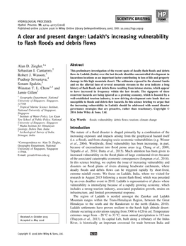 Ladakh's Increasing Vulnerability to Flash Floods and Debris Flows