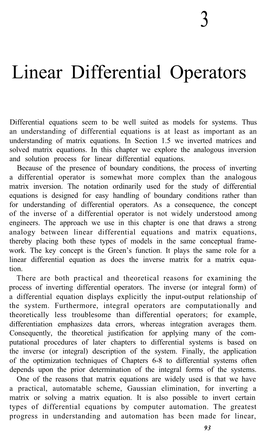 Linear Differential Operators