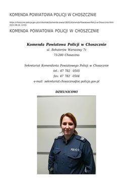 Komenda Powiatowa Policji W Choszcznie