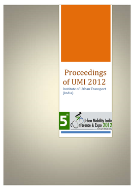 Proceedings of UMI 2012
