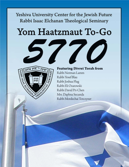 Yeshiva University • Yom Ha'atzmaut To-Go • Iyar 5770