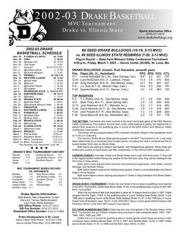 2002-03 DRAKE BASKETBALL MVC Tournament