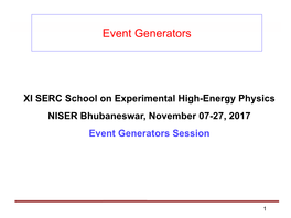 Event Generators