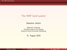 The WAF Build System