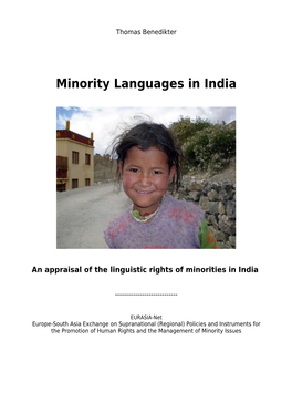Minority Languages in India