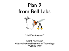 Plan 9 from Bell Labs