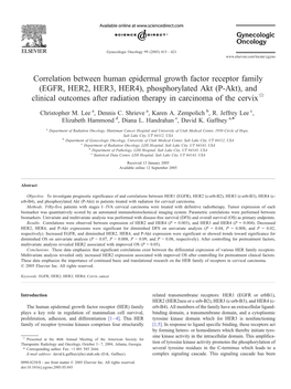 Correlation Between Human Epidermal