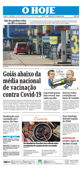 Goiás Abaixo Da Média Nacional De Vacinação Contra Covid-19