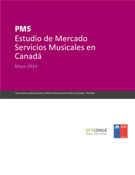 Estudio De Mercado Servicios Musicales En Canadá Mayo 2014