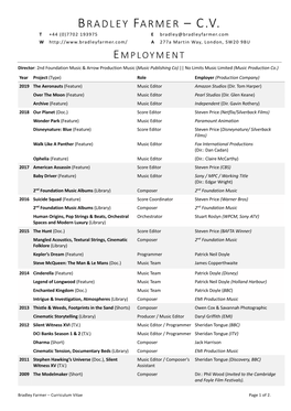 Bradley Farmer CV 2020-01-29