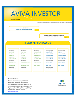 Aviva Investor February 2012 Life Unit Linked