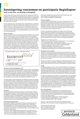 Kennisgeving Voornemen En Participatie Regioexpres Denk En Doe Mee: Uw Mening Is Belangrijk!