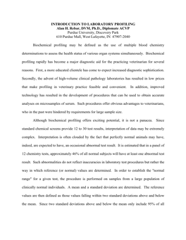 Biochemical Profiling of Renal Diseases