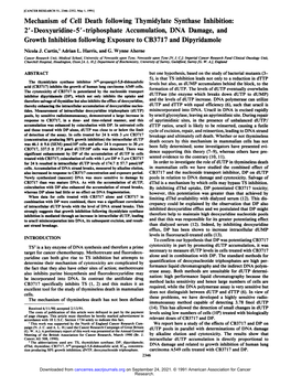 Triphosphate Accumulation, DNA Damage, and Growth Inhibition Following Exposure to CB3717 and Dipyridamole Nicola J