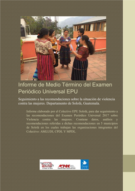 Informe De Medio Término Del Examen Periódico Universal EPU
